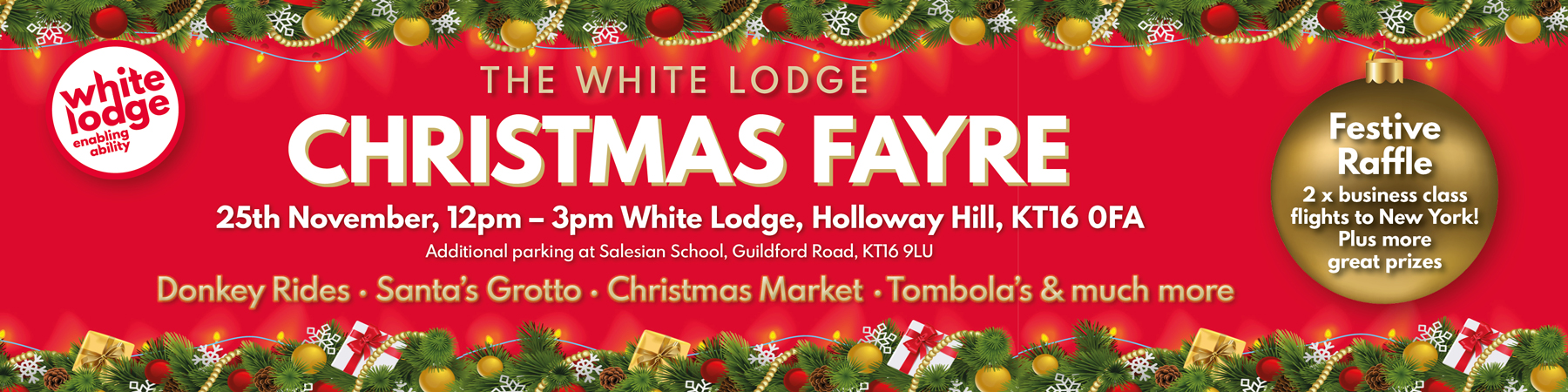 Christmas Fayre banner.